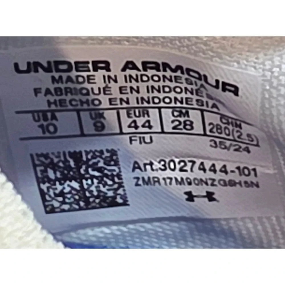 Under Armour HOVR Bryce Harper 7 Low TPU Baseball Cleats‎ White Blue Size 10